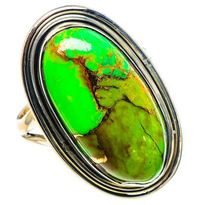 Green Copper Composite Turquoise Rings handcrafted by Ana Silver Co - RING93839
