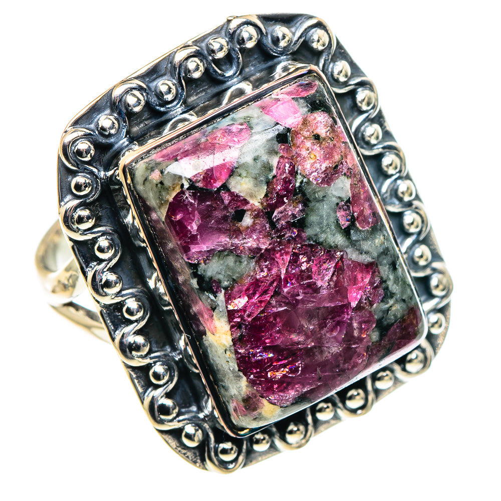 Russian Eudialyte Rings handcrafted by Ana Silver Co - RING93853