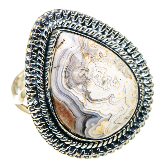 Laguna Lace Agate Rings handcrafted by Ana Silver Co - RING93860 - Photo 2