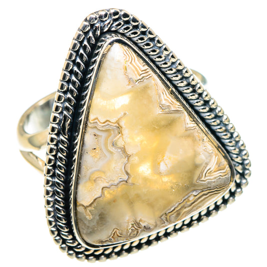 Laguna Lace Agate Rings handcrafted by Ana Silver Co - RING93861 - Photo 2