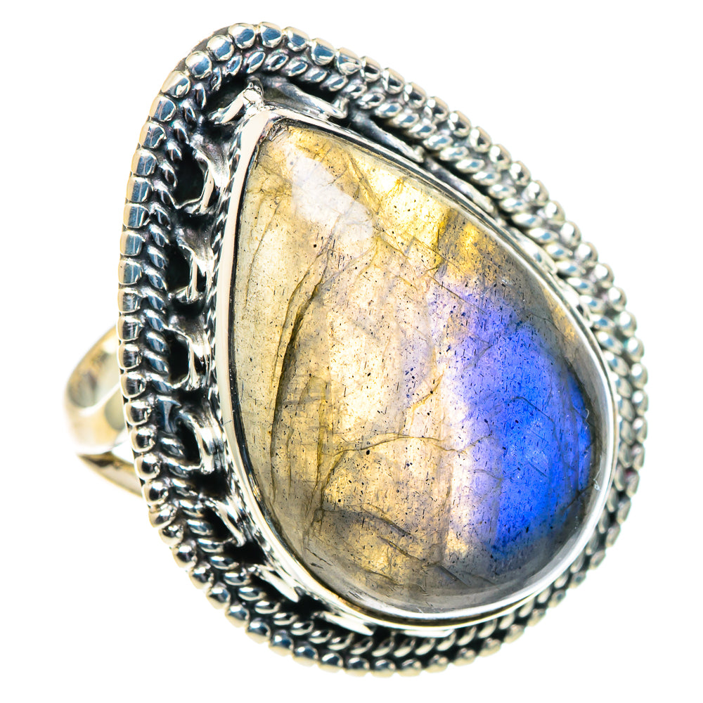 Labradorite Rings handcrafted by Ana Silver Co - RING93872