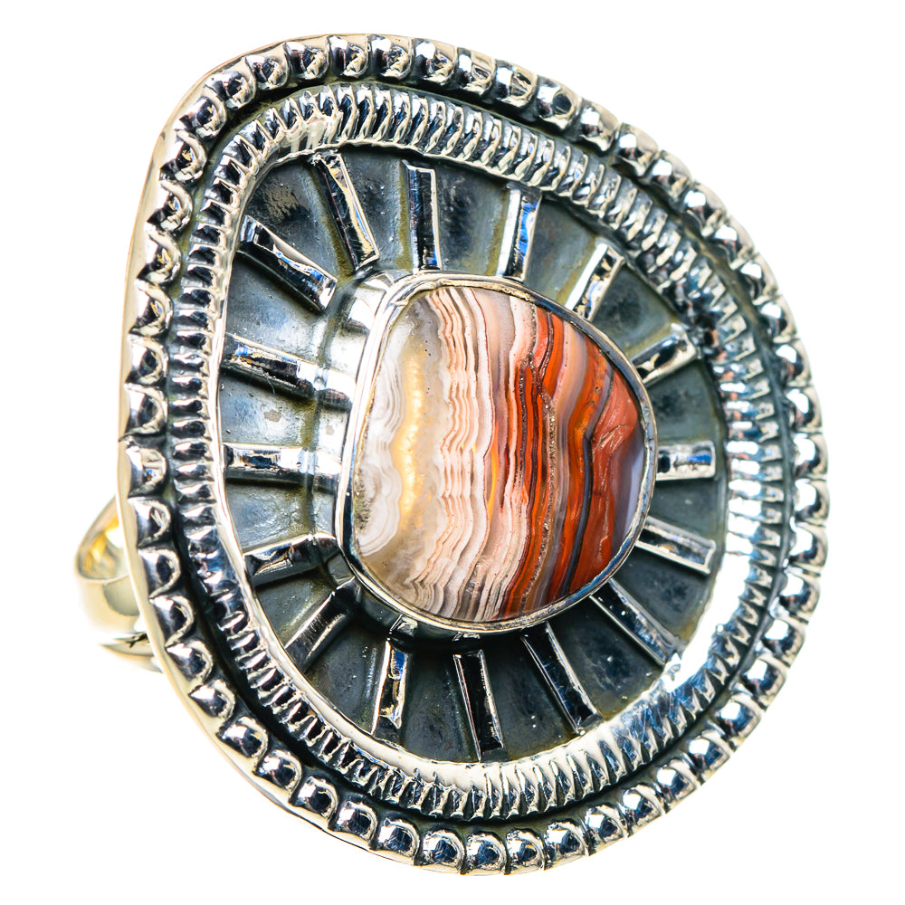 Crazy Lace Agate Rings handcrafted by Ana Silver Co - RING93884