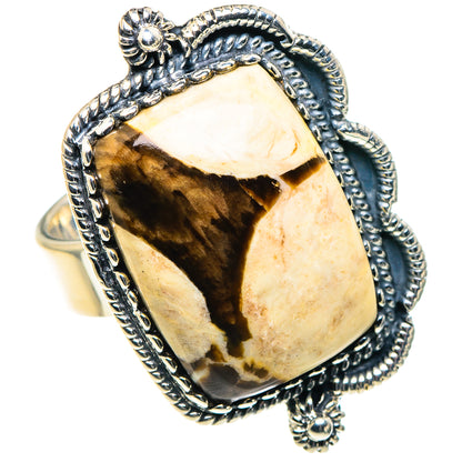 Peanut Wood Jasper Rings handcrafted by Ana Silver Co - RING93885