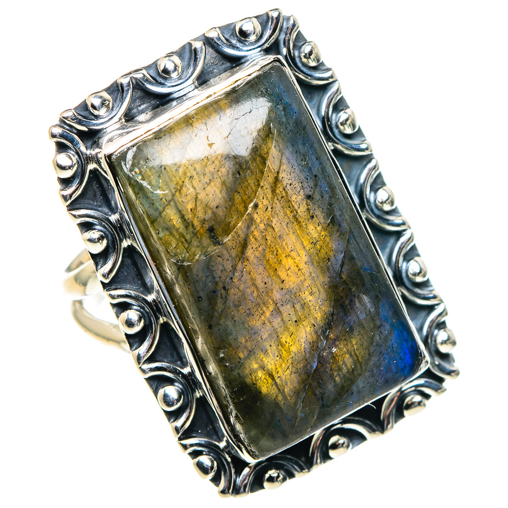 Labradorite Rings handcrafted by Ana Silver Co - RING93905