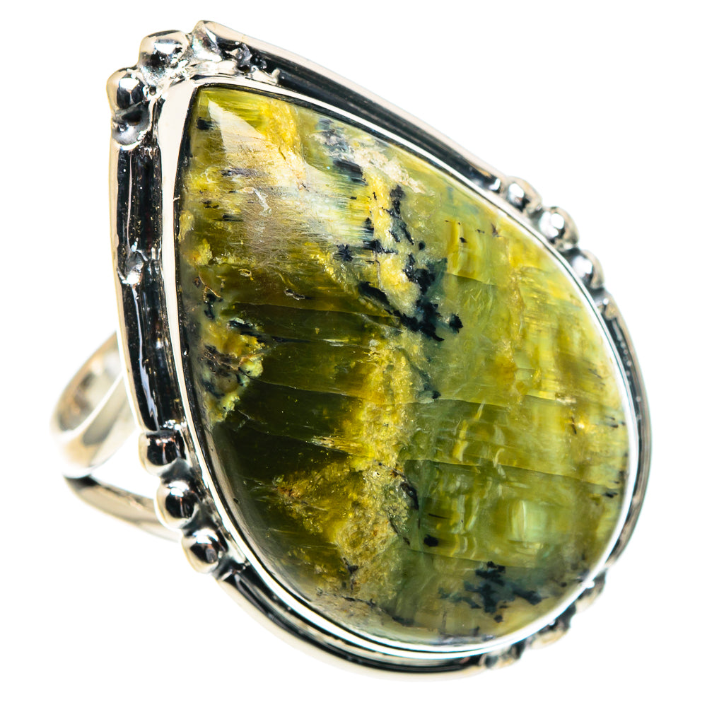 African Green Opal Rings handcrafted by Ana Silver Co - RING93912