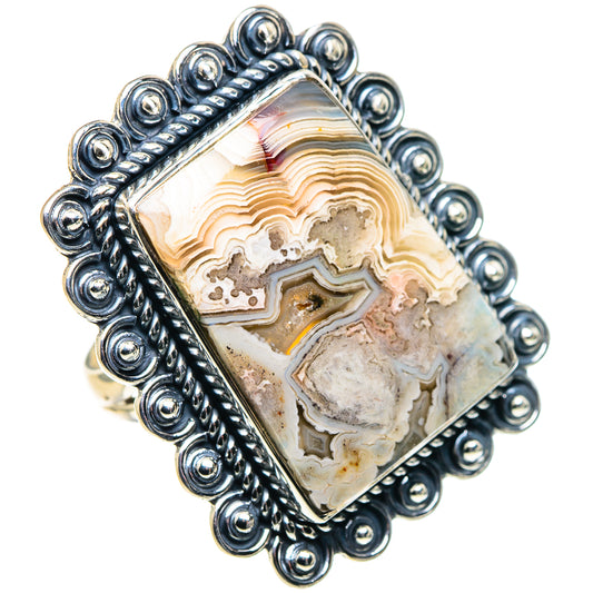 Laguna Lace Agate Rings handcrafted by Ana Silver Co - RING93921 - Photo 2