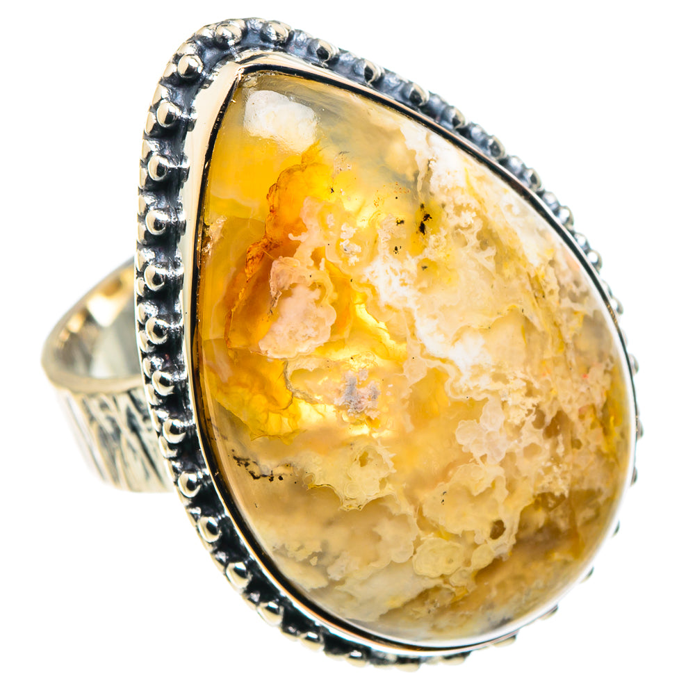 Plume Agate Rings handcrafted by Ana Silver Co - RING93924