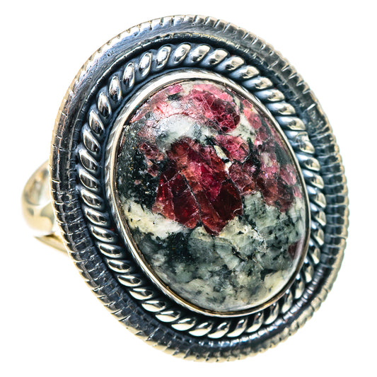 Russian Eudialyte Rings handcrafted by Ana Silver Co - RING93931