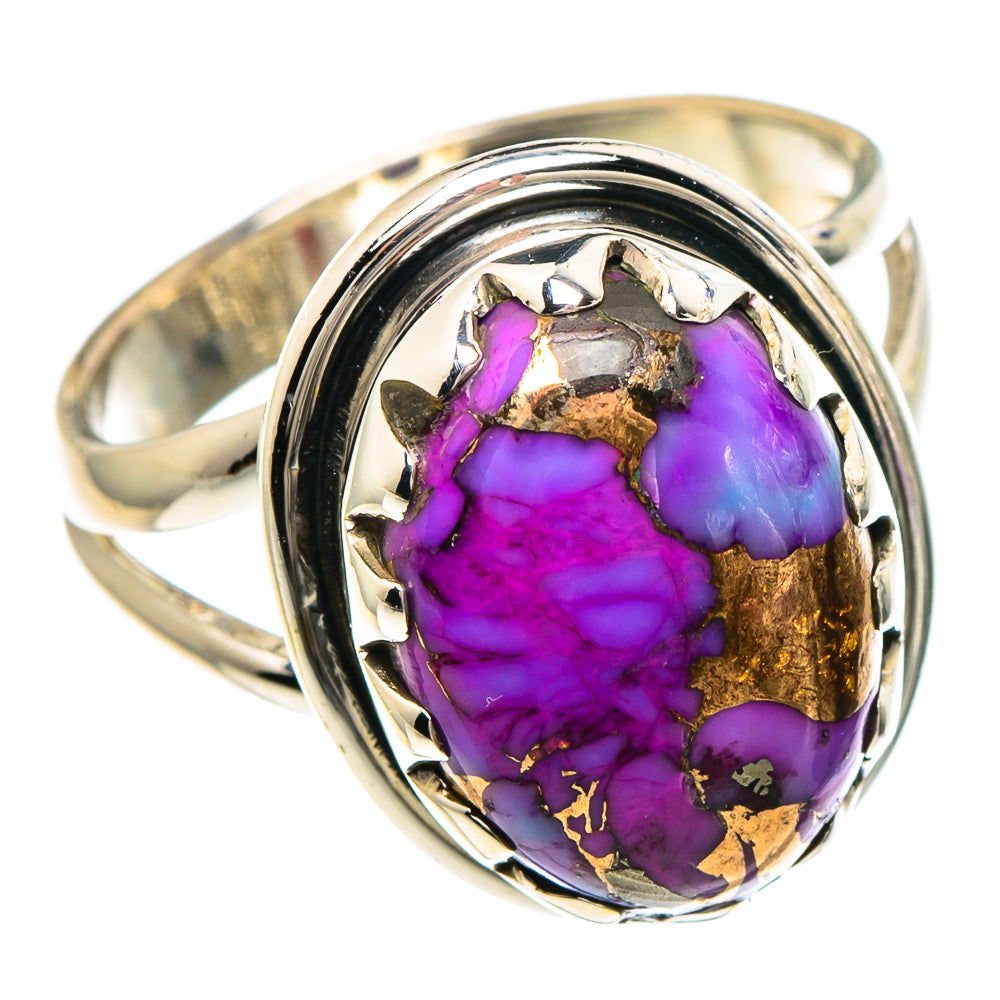 Purple Copper Composite Turquoise Rings handcrafted by Ana Silver Co - RING93947