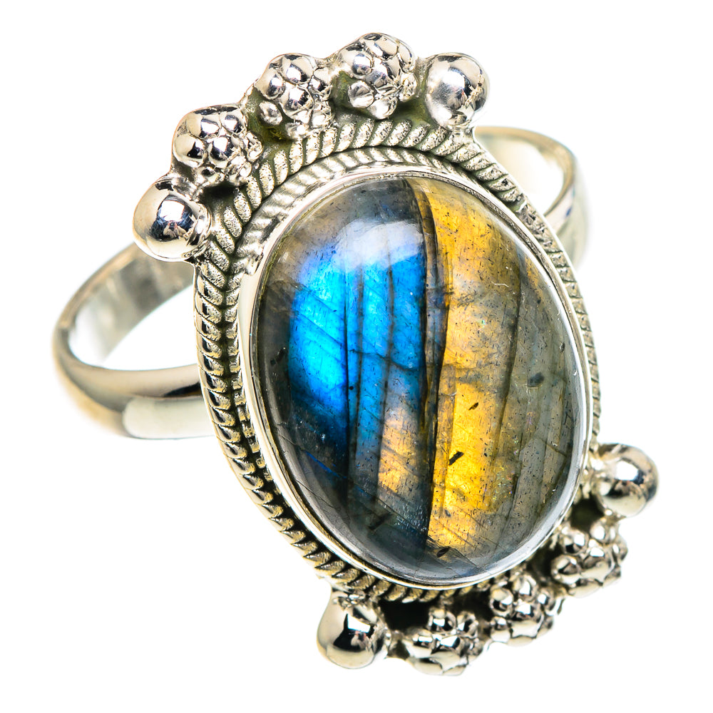 Labradorite Rings handcrafted by Ana Silver Co - RING93960