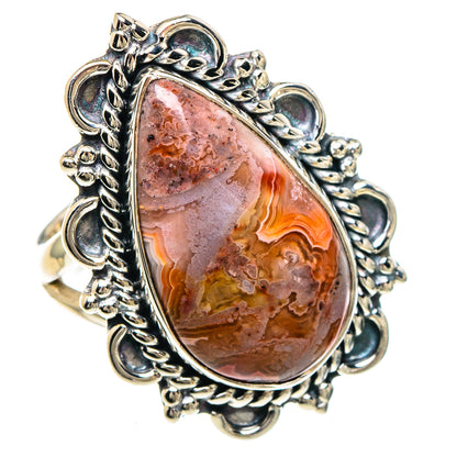 Crazy Lace Agate Rings handcrafted by Ana Silver Co - RING93966