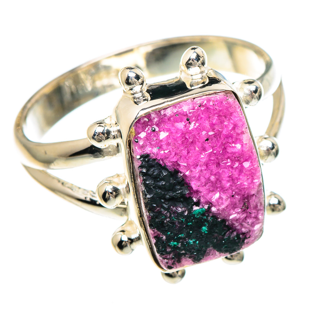Cobalto Calcite Druzy Rings handcrafted by Ana Silver Co - RING93970