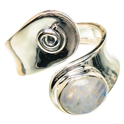 Rainbow Moonstone Rings handcrafted by Ana Silver Co - RING93977