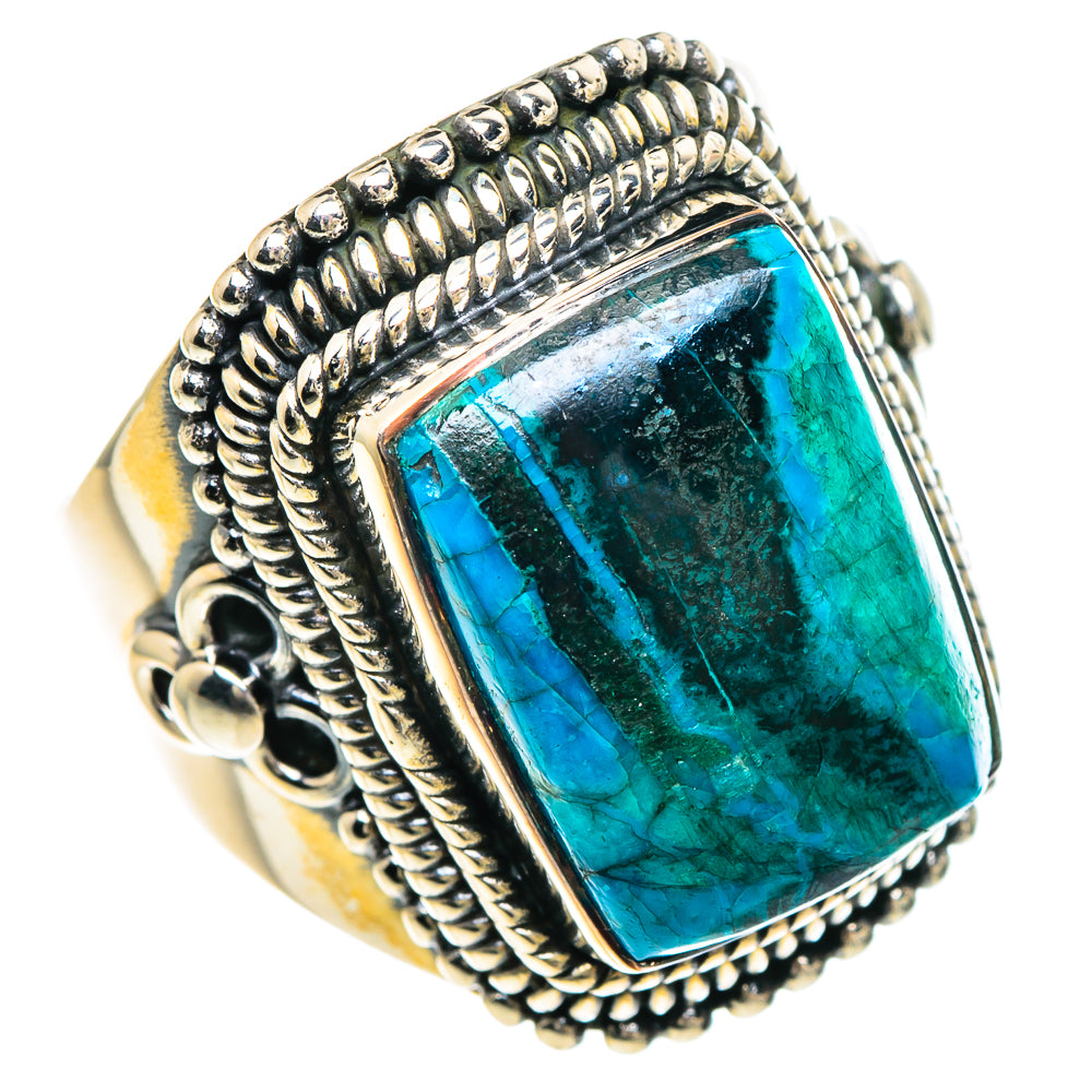 Chrysocolla Rings handcrafted by Ana Silver Co - RING93984