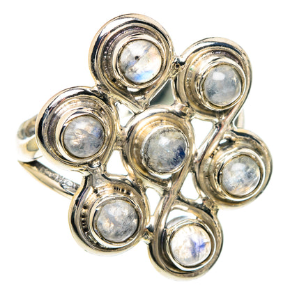Rainbow Moonstone Rings handcrafted by Ana Silver Co - RING94000