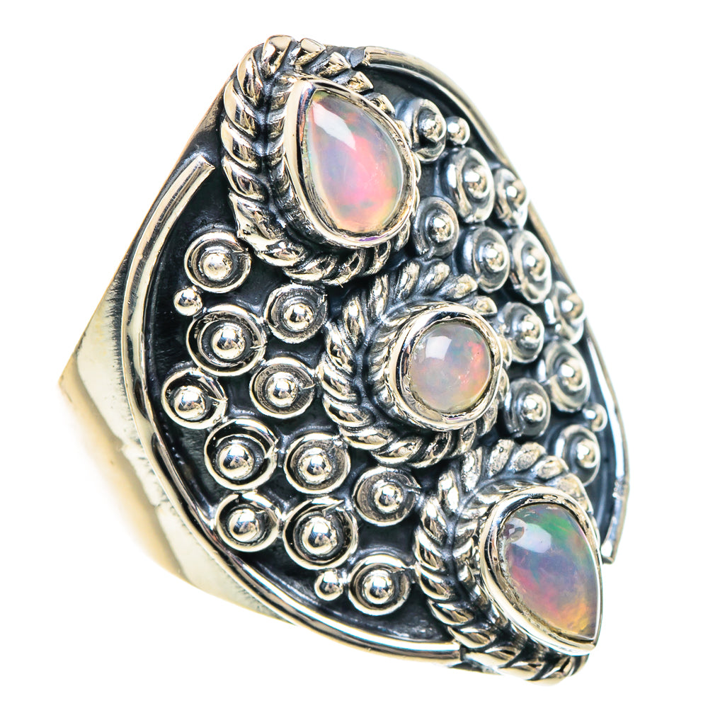 Ethiopian Opal Rings handcrafted by Ana Silver Co - RING94003