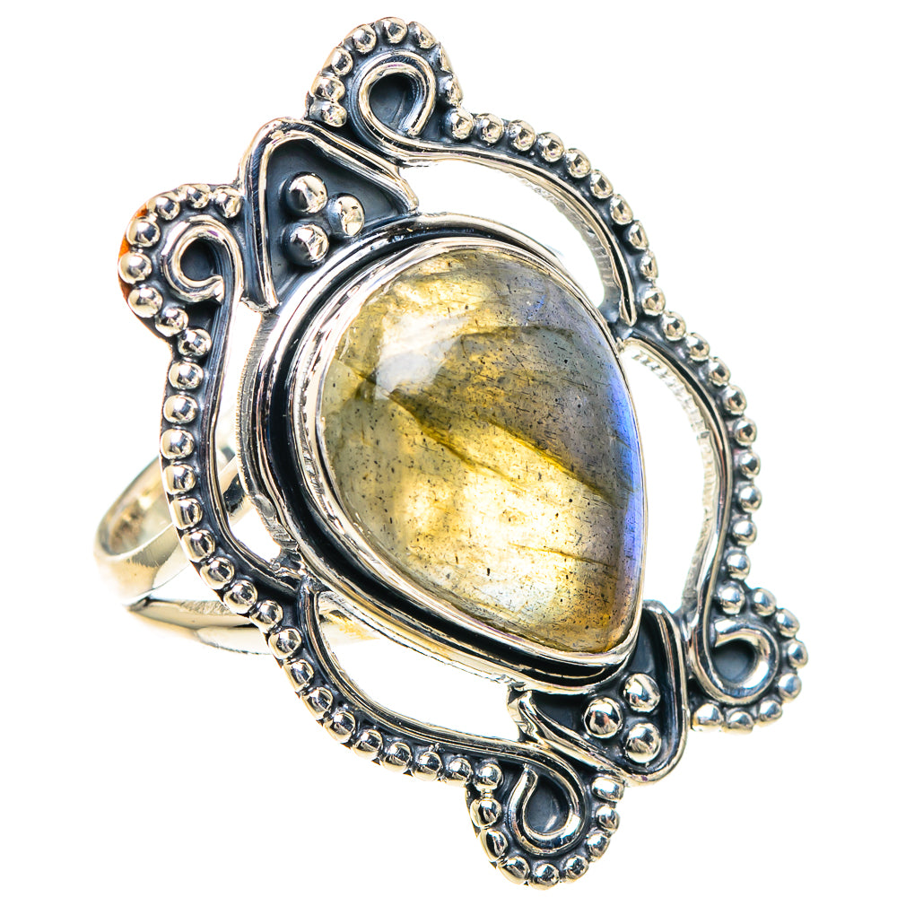 Labradorite Rings handcrafted by Ana Silver Co - RING94005