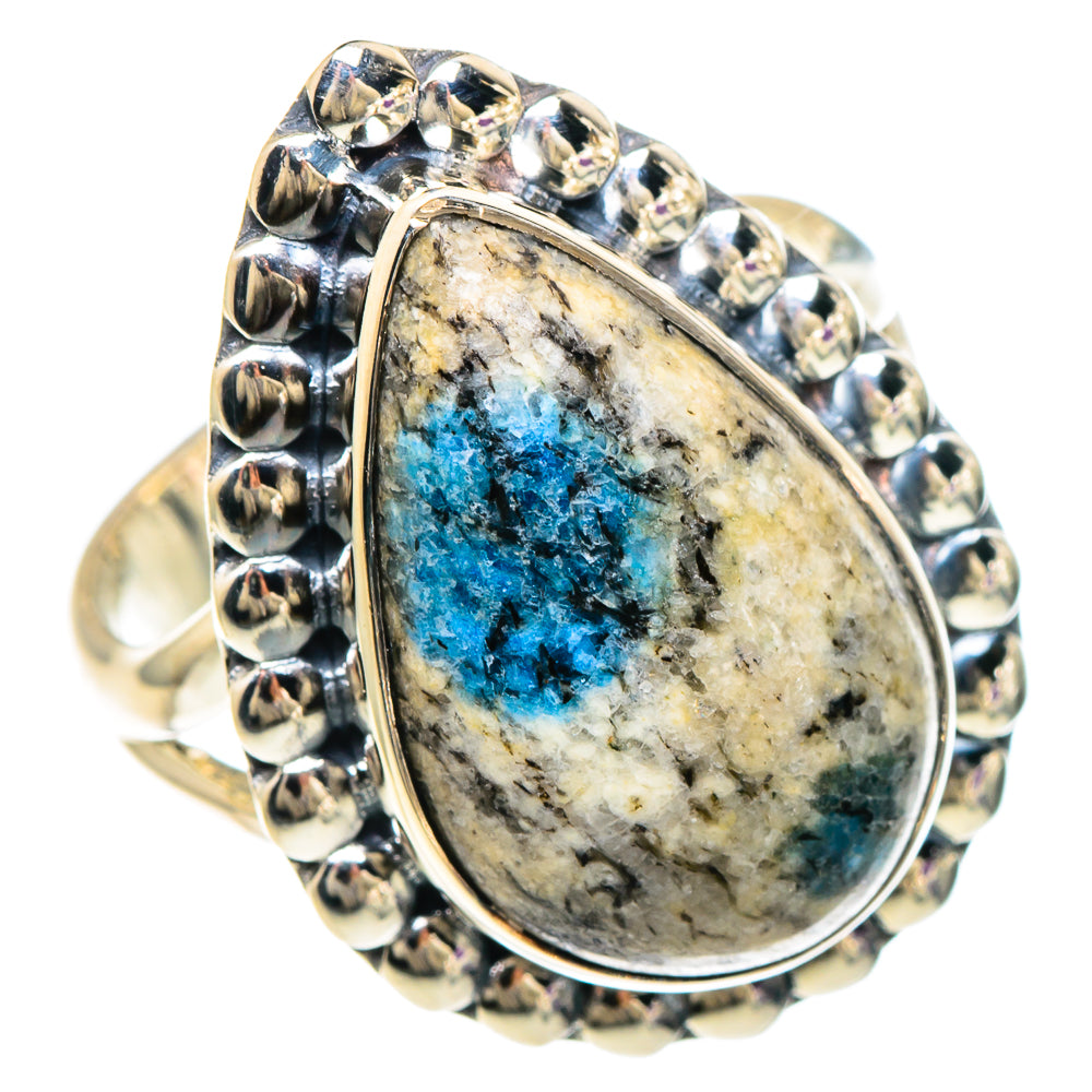 K2 Blue Azurite Rings handcrafted by Ana Silver Co - RING94008 - Photo 2