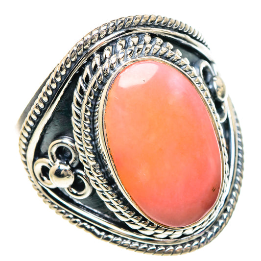 Pink Opal Rings handcrafted by Ana Silver Co - RING94014
