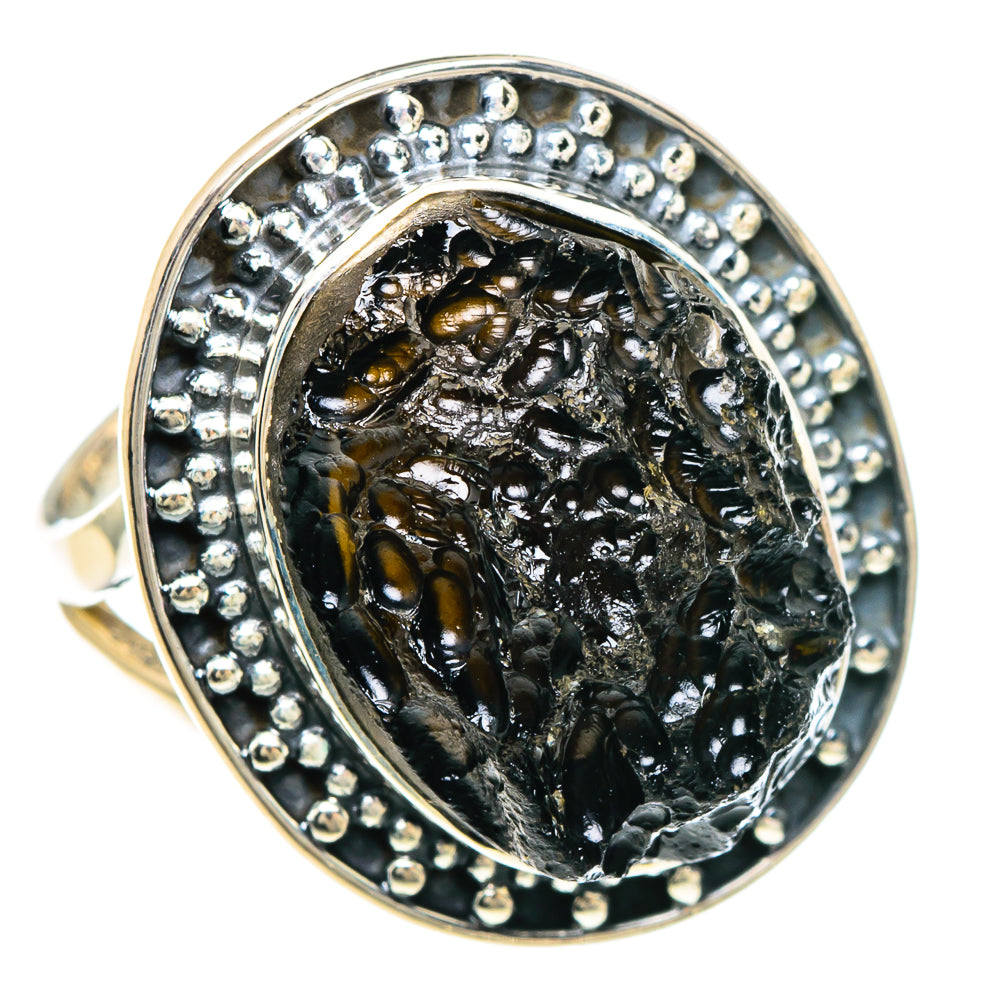 Tektite Rings handcrafted by Ana Silver Co - RING94017 - Photo 2