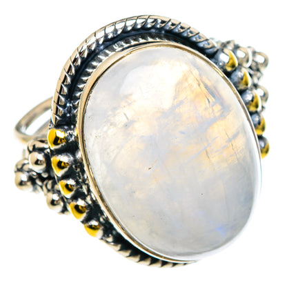 Rainbow Moonstone Rings handcrafted by Ana Silver Co - RING94020