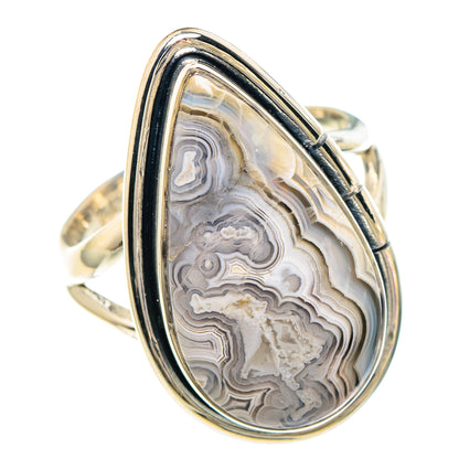 Laguna Lace Agate Rings handcrafted by Ana Silver Co - RING94031