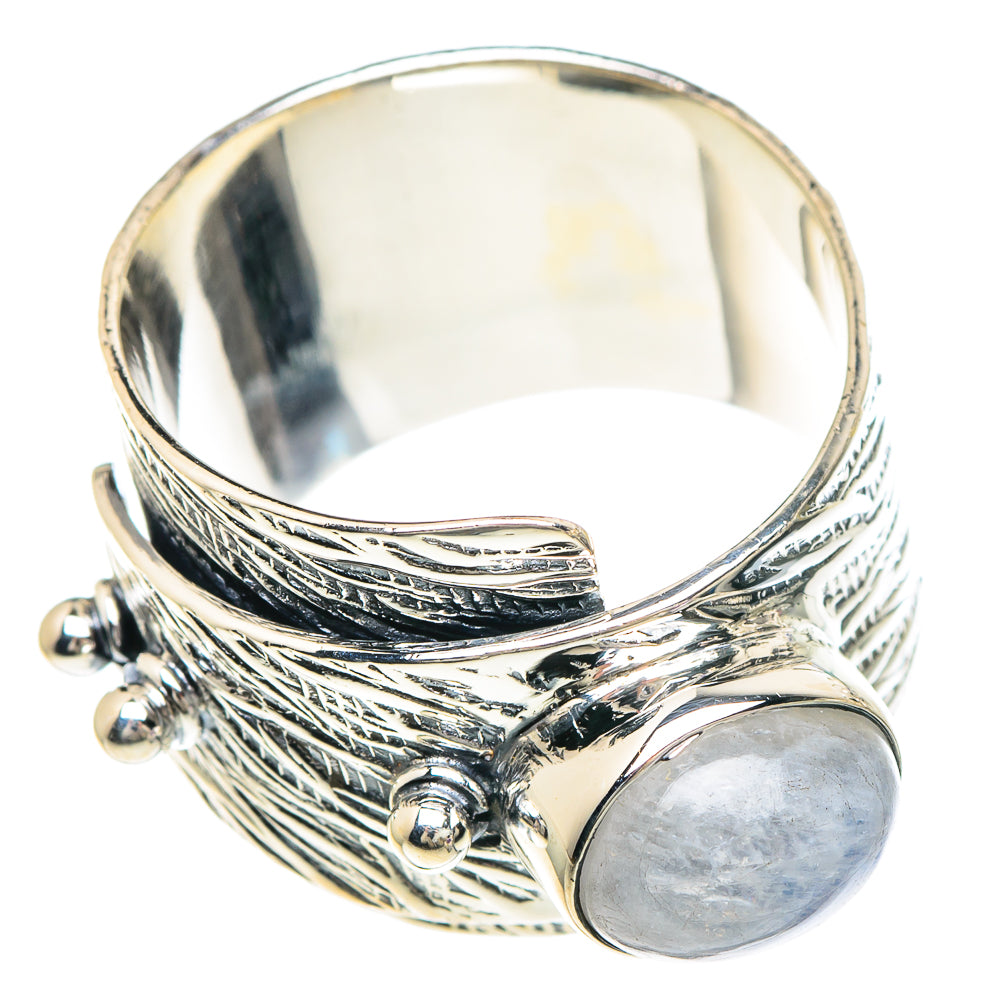 Rainbow Moonstone Rings handcrafted by Ana Silver Co - RING94032