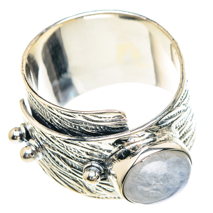 Rainbow Moonstone Rings handcrafted by Ana Silver Co - RING94032