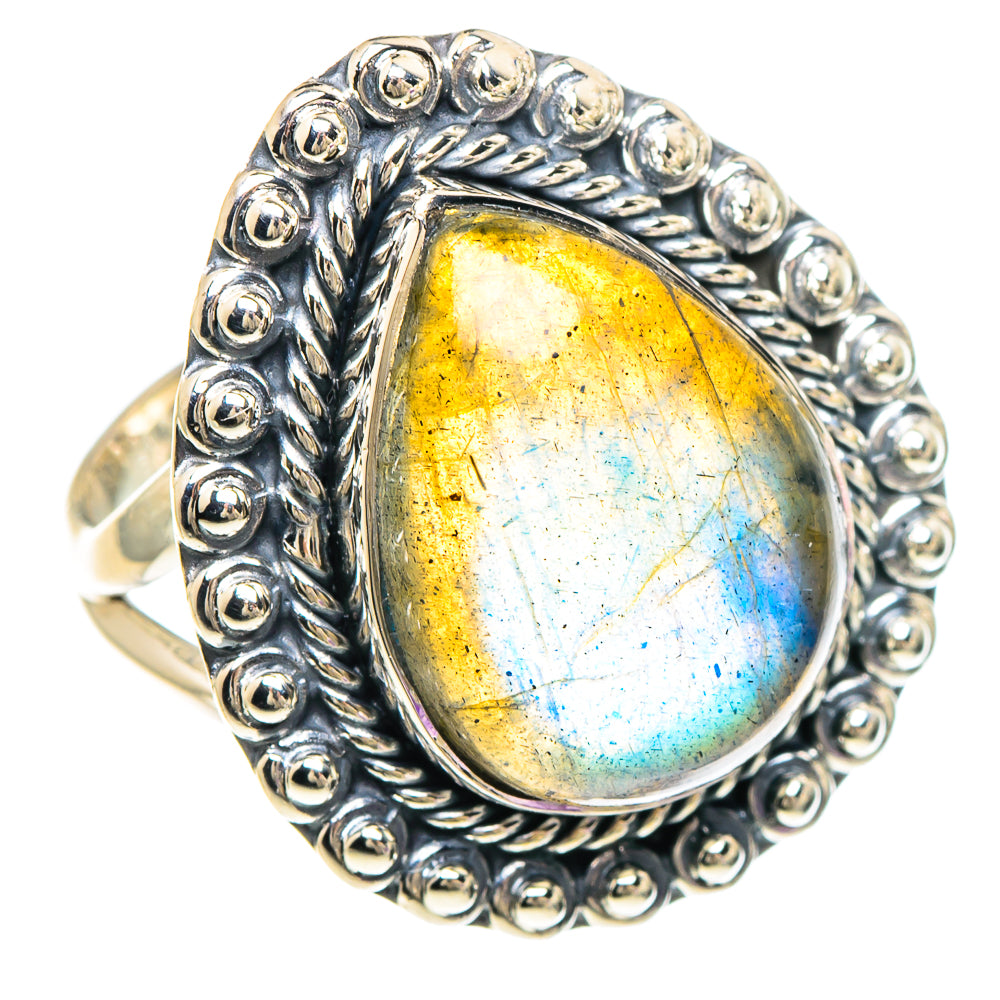 Labradorite Rings handcrafted by Ana Silver Co - RING94037 - Photo 2