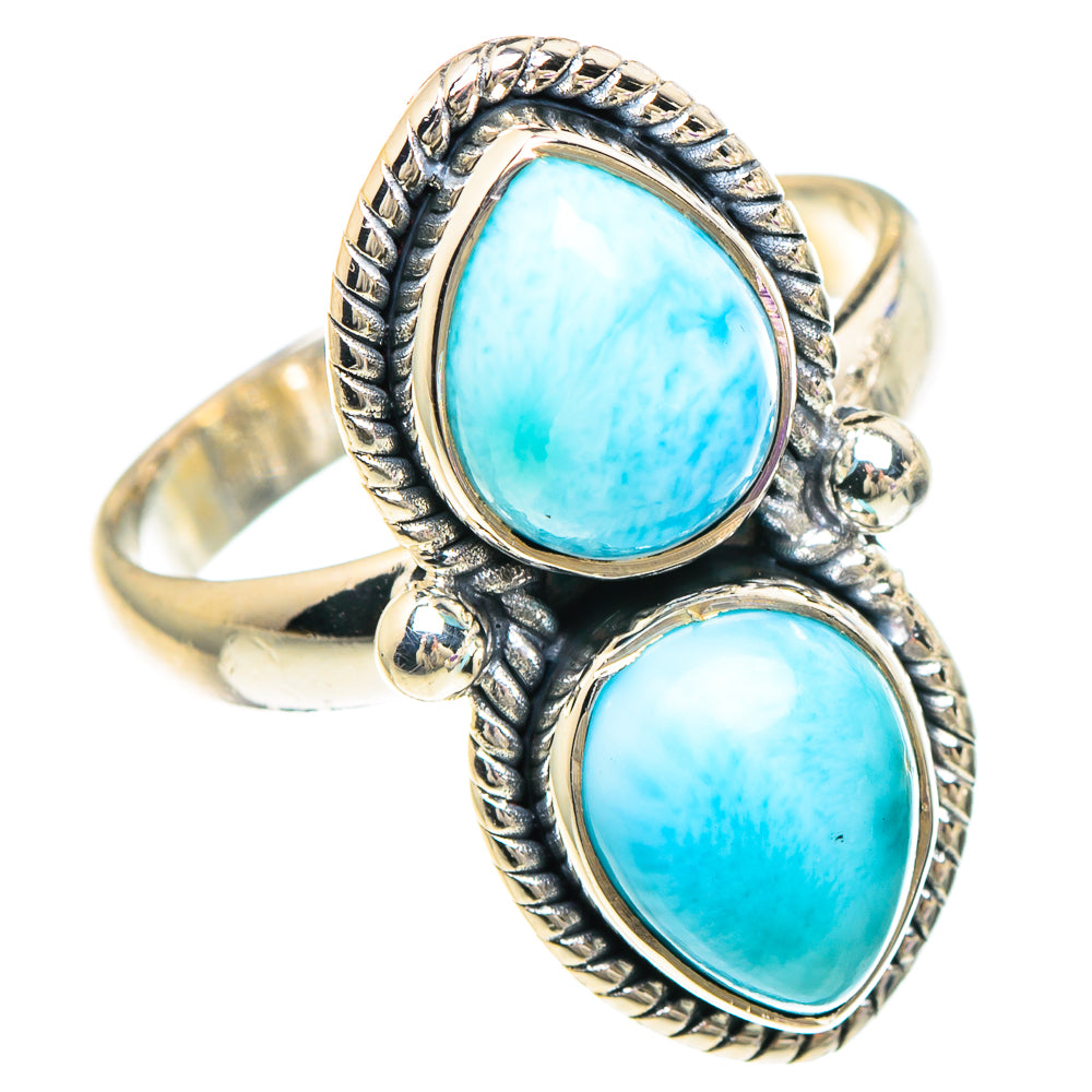 Larimar Rings handcrafted by Ana Silver Co - RING94038