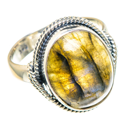 Labradorite Rings handcrafted by Ana Silver Co - RING94039