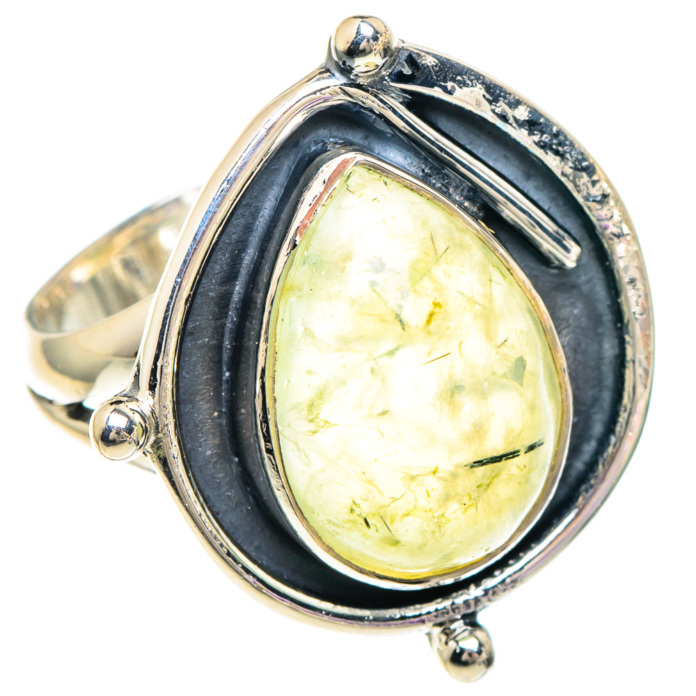 Prehnite Rings handcrafted by Ana Silver Co - RING94049 - Photo 2