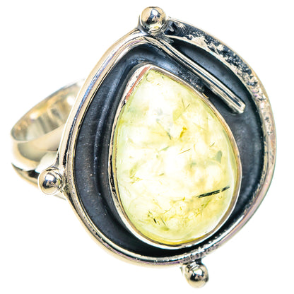 Prehnite Rings handcrafted by Ana Silver Co - RING94049 - Photo 2