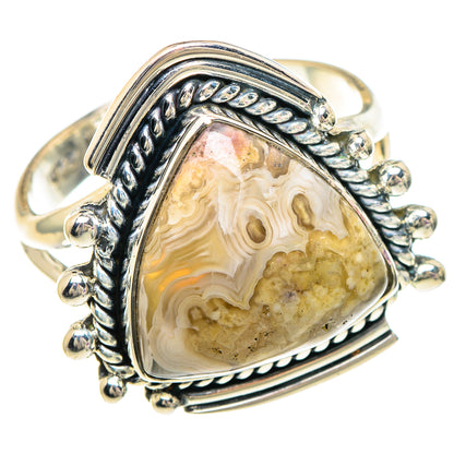 Laguna Lace Agate Rings handcrafted by Ana Silver Co - RING94054