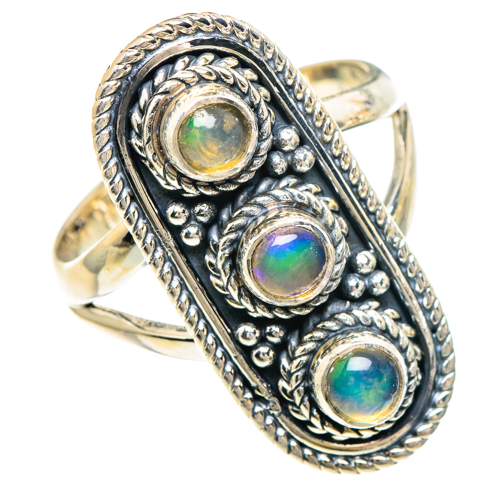 Ethiopian Opal Rings handcrafted by Ana Silver Co - RING94055 - Photo 2