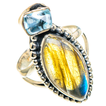 Labradorite Rings handcrafted by Ana Silver Co - RING94056