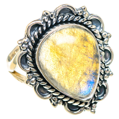 Labradorite Rings handcrafted by Ana Silver Co - RING94068