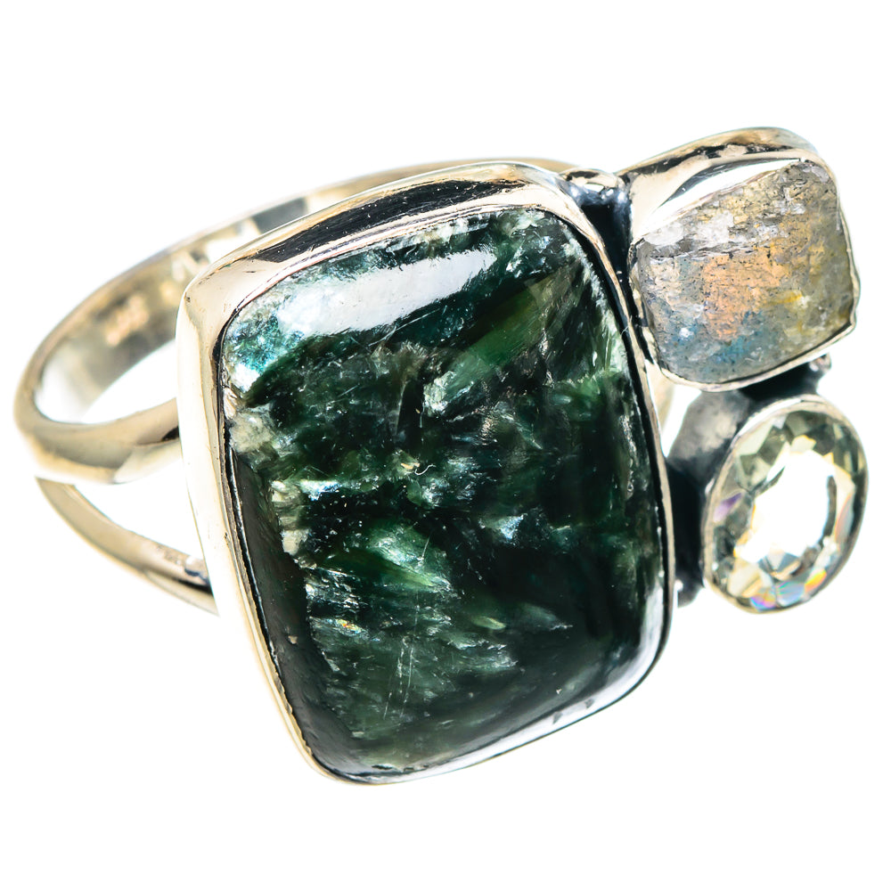 Seraphinite Rings handcrafted by Ana Silver Co - RING94069