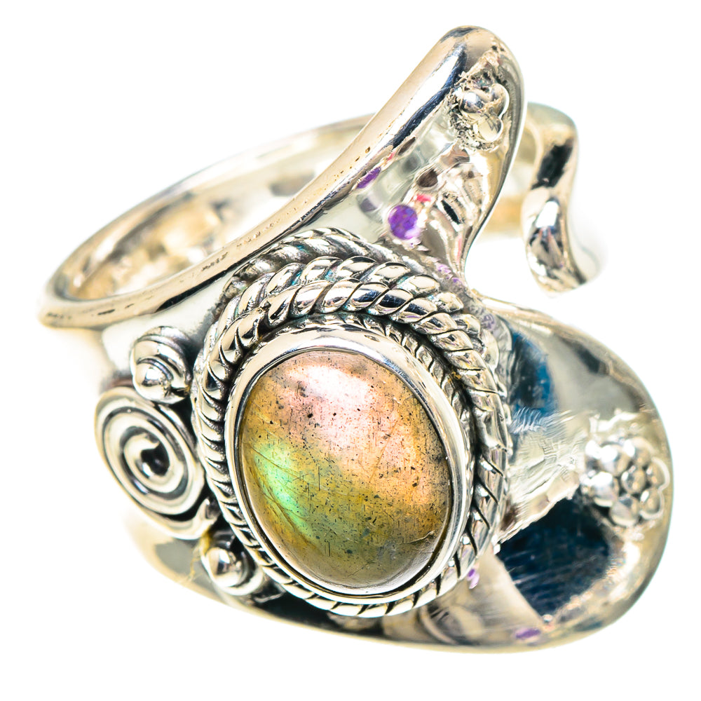 Labradorite Rings handcrafted by Ana Silver Co - RING94071 - Photo 2
