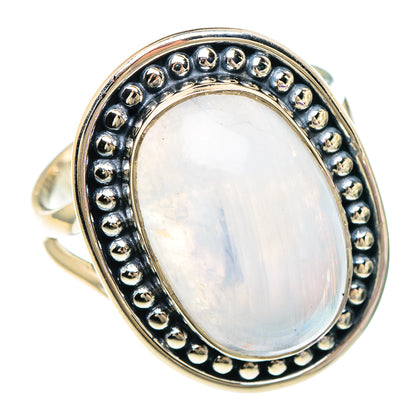 Rainbow Moonstone Rings handcrafted by Ana Silver Co - RING94076