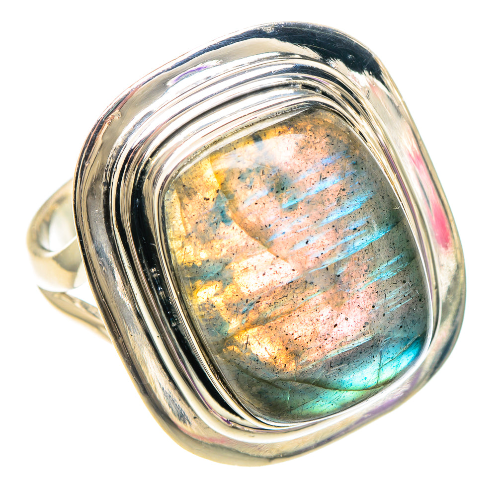 Labradorite Rings handcrafted by Ana Silver Co - RING94077