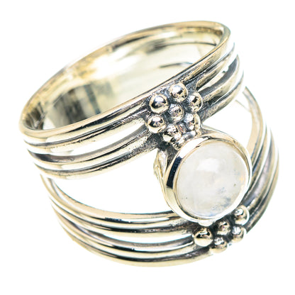Rainbow Moonstone Rings handcrafted by Ana Silver Co - RING94095
