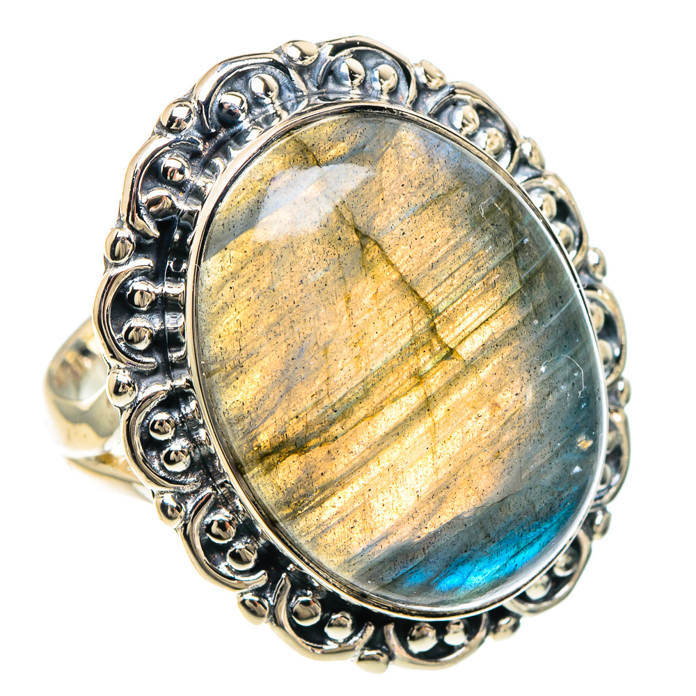 Labradorite Rings handcrafted by Ana Silver Co - RING94107