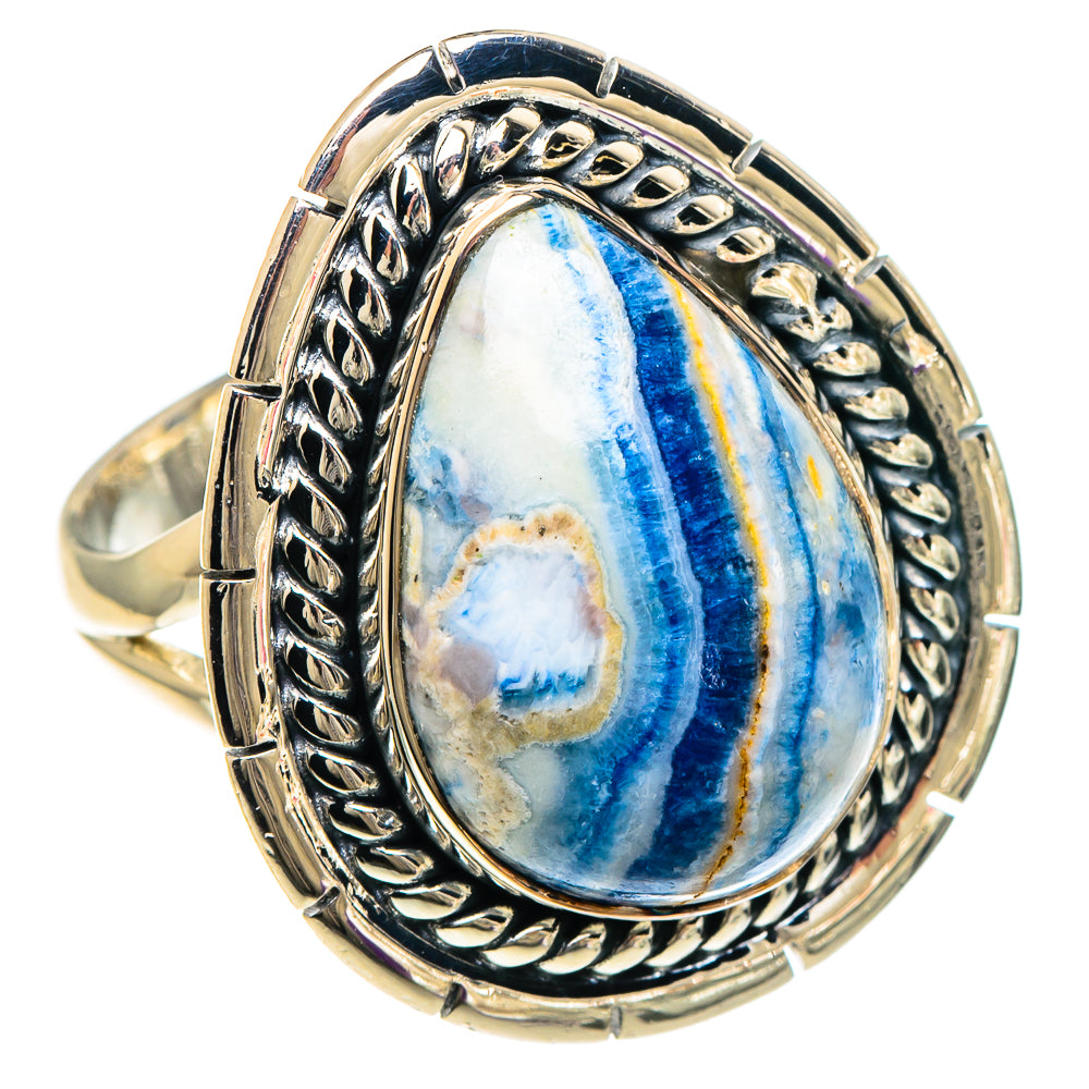 Blue Scheelite Rings handcrafted by Ana Silver Co - RING94112