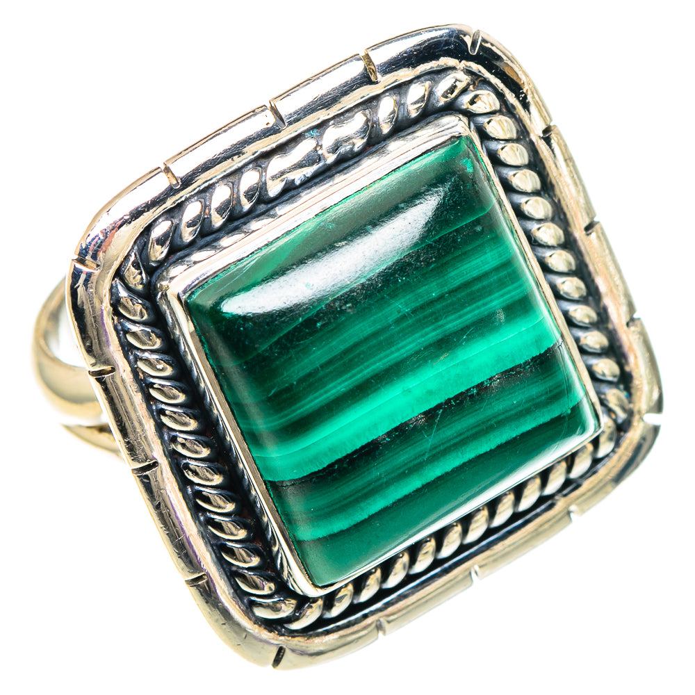Malachite Rings handcrafted by Ana Silver Co - RING94118