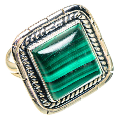 Malachite Rings handcrafted by Ana Silver Co - RING94118