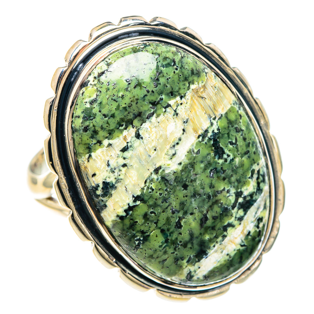Lizard Jasper Rings handcrafted by Ana Silver Co - RING94122 - Photo 2