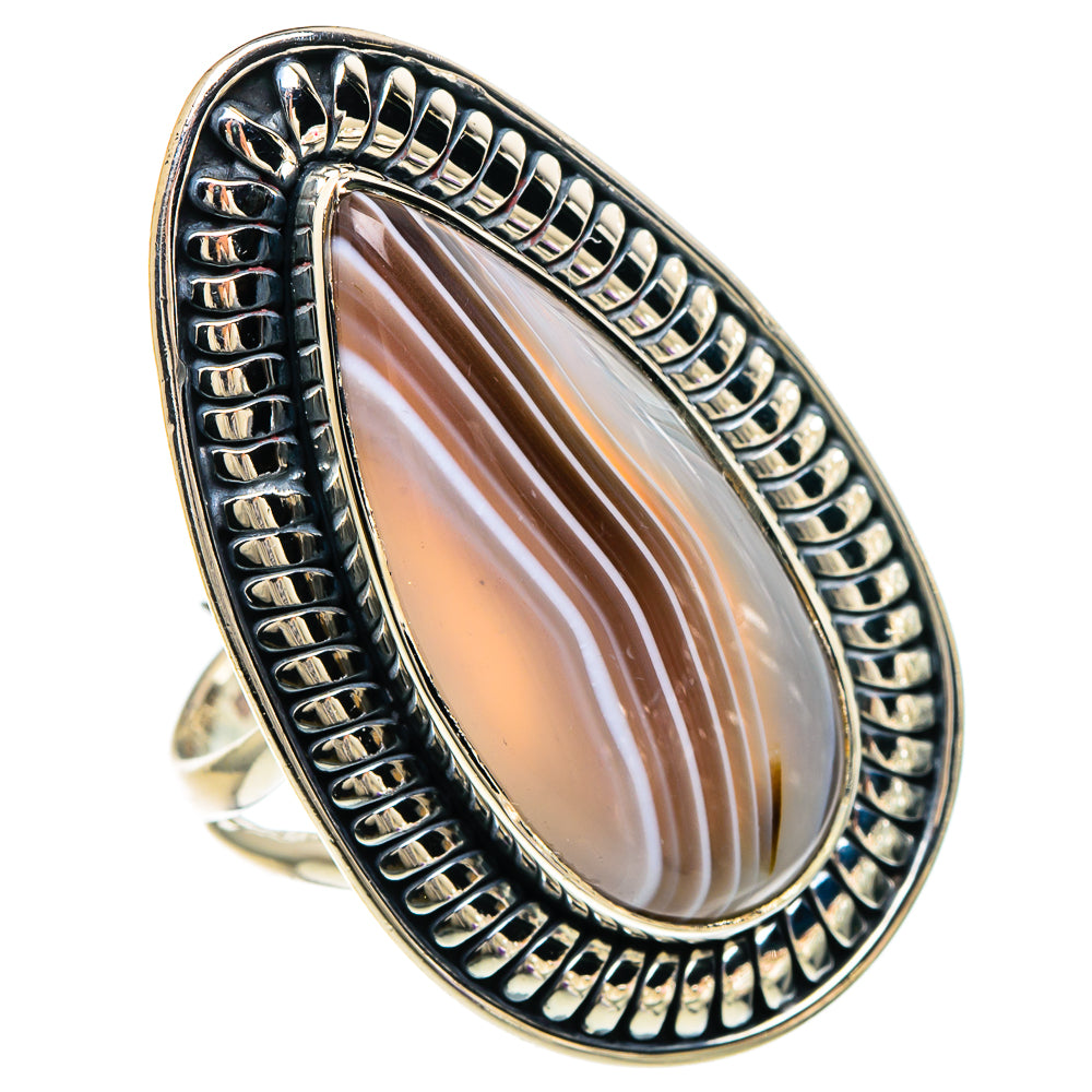 Botswana Agate Rings handcrafted by Ana Silver Co - RING94127