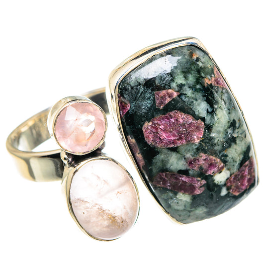 Russian Eudialyte Rings handcrafted by Ana Silver Co - RING94135