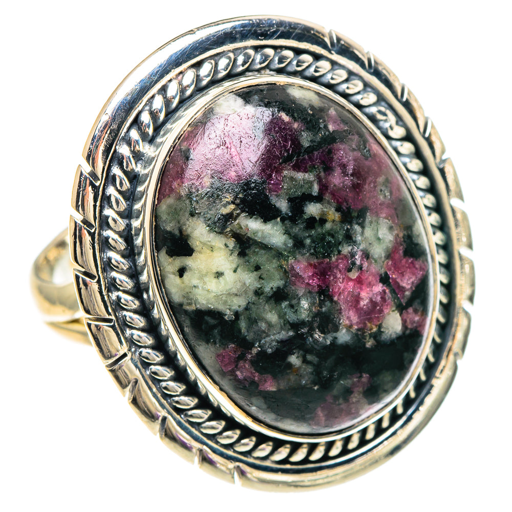Russian Eudialyte Rings handcrafted by Ana Silver Co - RING94136